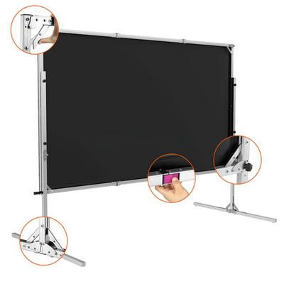 Snel opvouwbare projectiescherm Premium 200'' inch (4.4x2.5m)